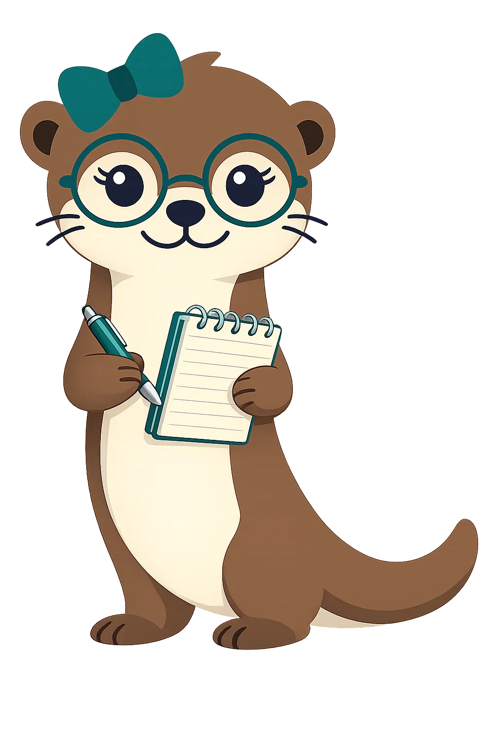 Ottyr mascot holding a notepad for workflow planning